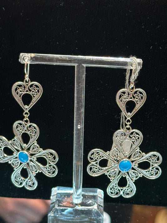 Sterling Silver Earring w/ Kingman Turquoise